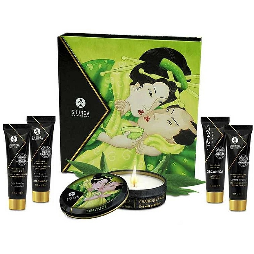Geisha Secret Kit eksoottinen vihreä tee hierontasarja – 3