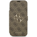 Guess 4G Metal Logo raamatutüüpi telefoni ümbris iPhone 18 Pro Max | iPhone 17 Pro Max pruun