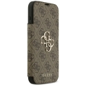 Guess 4G Metallilogo kirjatyyppinen puhelinsuojus iPhone 18 Pro Max | iPhone 17 Pro Max ruskea