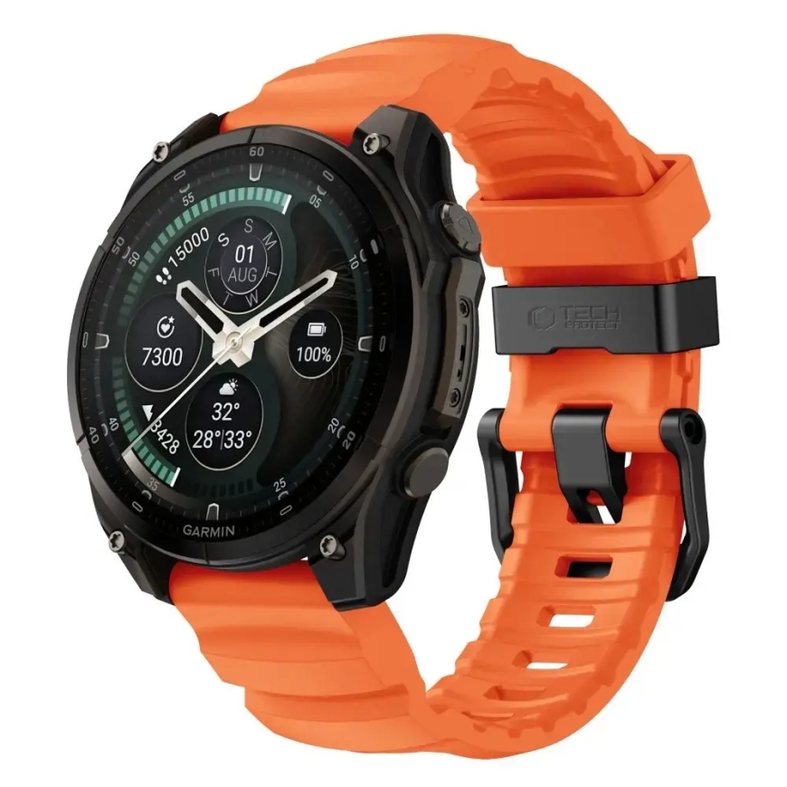 TECH-PROTECT MOTION GARMIN FENIX 5 / 6 / 6 PRO / 7 / 8 / 8 PRO / E / 9 / 9 PRO (47 MM) SIGNALO ORANŽINIS
