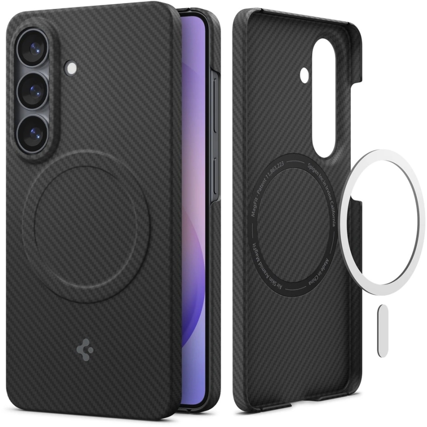 Spigen Air Skin Aramid MagSafe korpus, must – Samsung Galaxy S26+