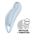 Satisfyer Pocket Pro 1 Clitoral Stimulator with Pressure Waves Blue Satisfyer Pocket Pro 1 Clitoral Stimulator with Pressure Waves Blue