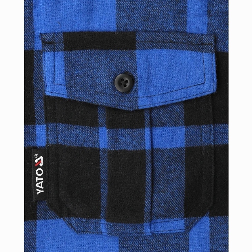 Toya Sa Poland Vīriešu flaneļa krekls zils | 100% kokvilna | Izmērs 3XL (YT-78811) – 5