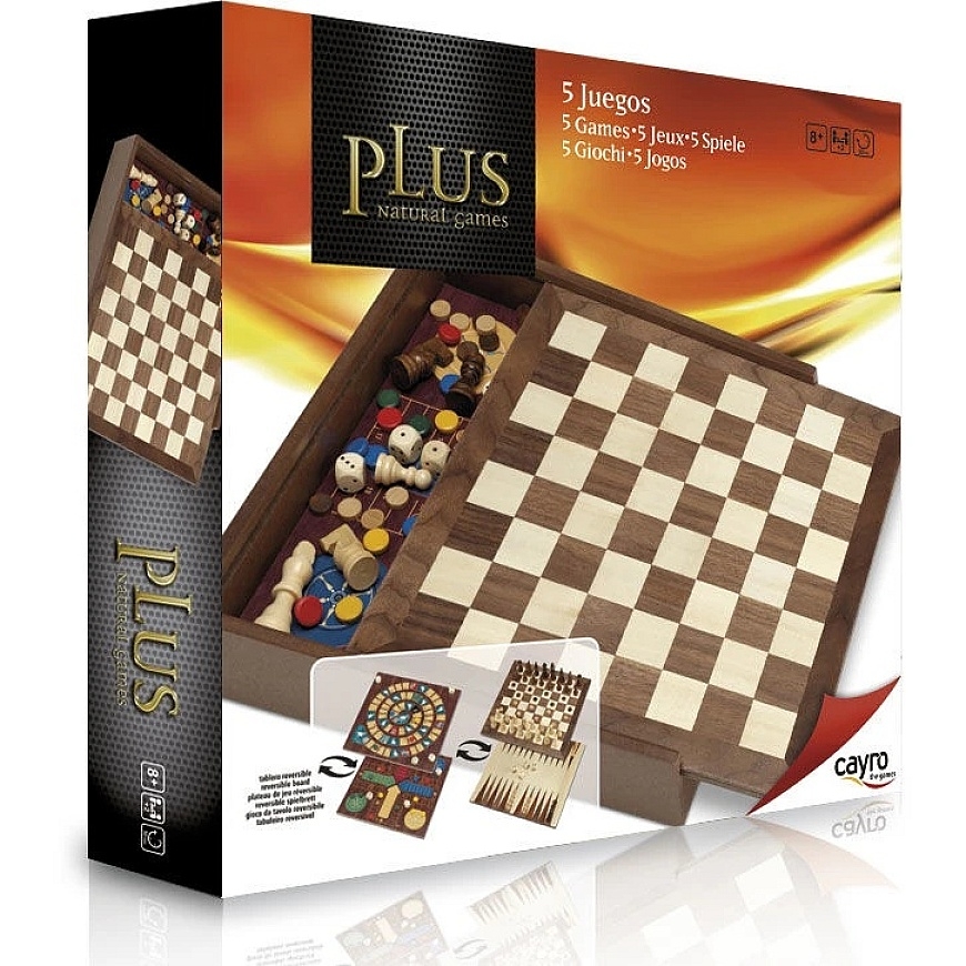 5 daļu galda spēļu komplekts Cayro Plus Koks 29 x 29 cm – 3