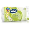 ZEWA WC-paperi, 3-kerroksinen, 8 rullaa, "Deluxe", kamomillatuoksuinen ZEWA WC-paperi, 3-kerroksinen, 8 rullaa, "Deluxe", kamomillatuoksuinen