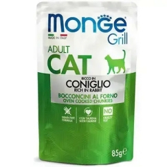 Monge Monge Cat Grill Pouch Adult Chunkies in Jelly Rich in Rabbit 85