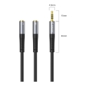 Аудио адаптер Orico AX2 mini jack 3.5 мм сплиттер для наушников и микрофона 1 м - черный Аудио адаптер Orico AX2 mini jack 3.5 мм сплиттер для наушников и микрофона 1 м - черный