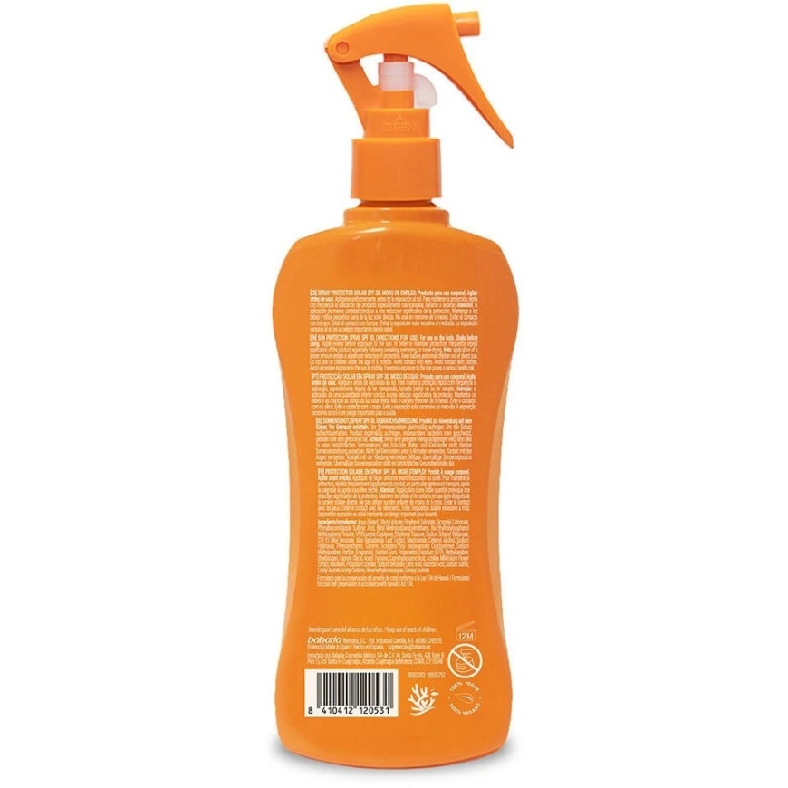 Babaria Sol Bronze Päikesekaitse sprei Aloe SPF30, 200 ml