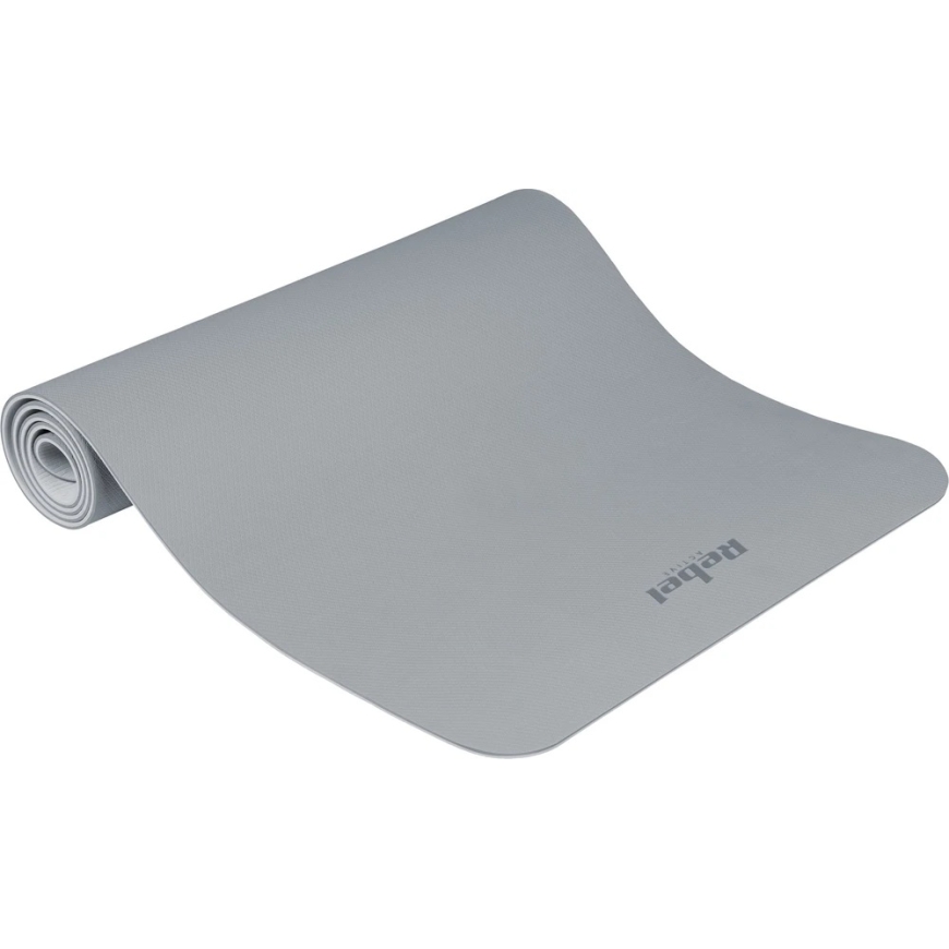 Yoga, Pilates, Fitness Gymnastics Mat, 183x61cm, 6mm Thickness, TPE Material, Gray, REBEL ACTIVE – 2