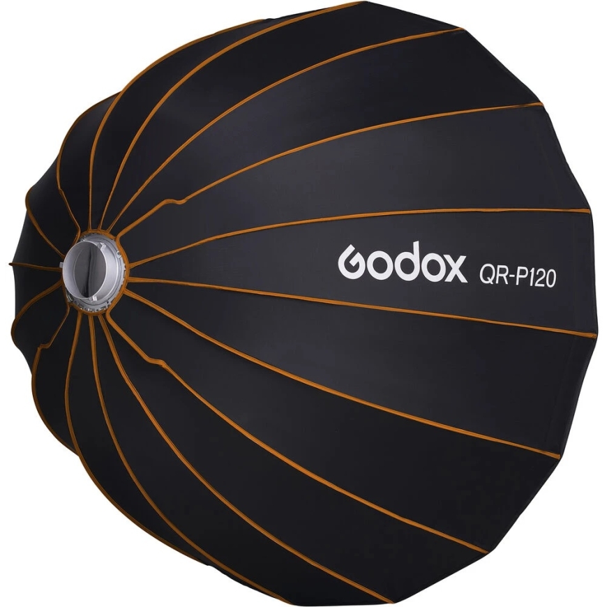 Оборудование для освещения - Софтбокс Godox Quick Release Parabolic QR PF120, крепление Profoto, серебристый – 2