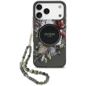 Case Guess IML Flowers Pearl Strap MagSafe iPhone 18 Pro Max / 17 Pro Max melns Case Guess IML Flowers Pearl Strap MagSafe iPhone 18 Pro Max / 17 Pro Max melns