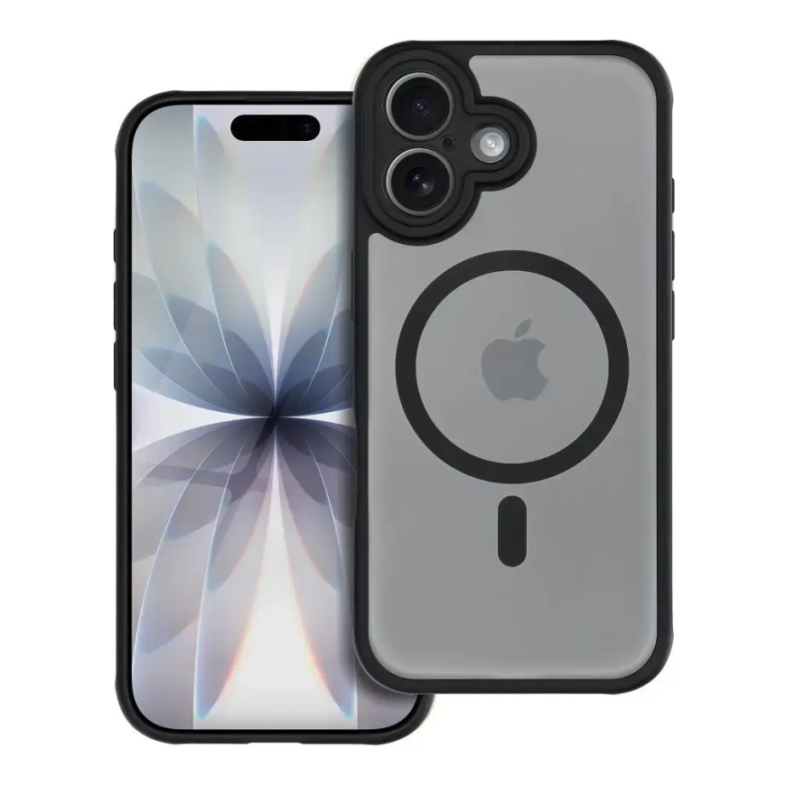 Full Matte Mag maciņš ar MagSafe atbalstu telefonam iPhone 17 melns