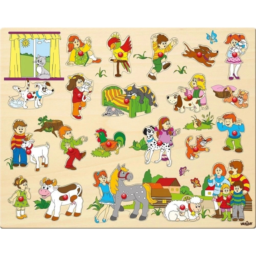 WOODYLAND большая деревянная пазл с ручкой 91912 19123 – 3