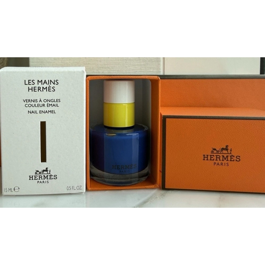 Hermes Paris Nagų lakas 62 Bleu Electrique / Nude, 15 ml – 4