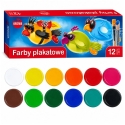 Lean School plakātu krāsas, 12 krāsas, 20 ml, MONA Lean School plakātu krāsas, 12 krāsas, 20 ml, MONA