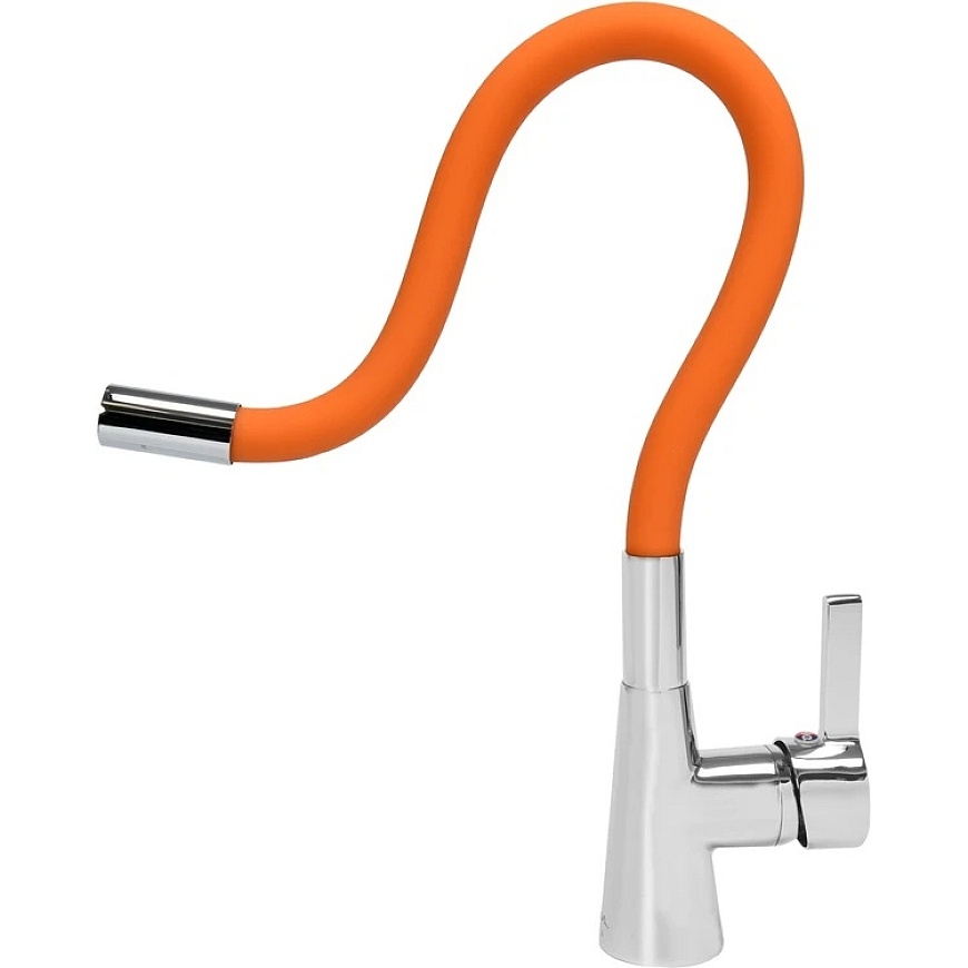 Elastīga izlietnes jaucēja ar elastīgu snīpi - 'FLEXIBLE' ORANŽS – 3