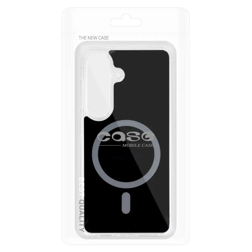 Glossy phone case with MagSafe support for Samsung Galaxy S24 (S921) | S25 (S931) black – 4
