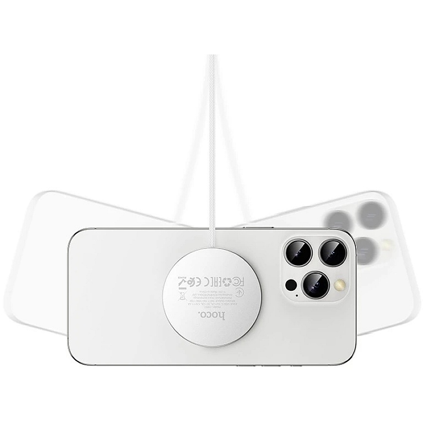 Hoco CW63 Qi2 Wireless Charger White – 4