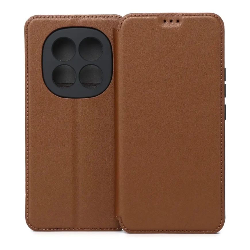 Умный чехол с сенсорным экраном для Xiaomi Redmi Note 15 Pro Plus 5G (EU) коричневый