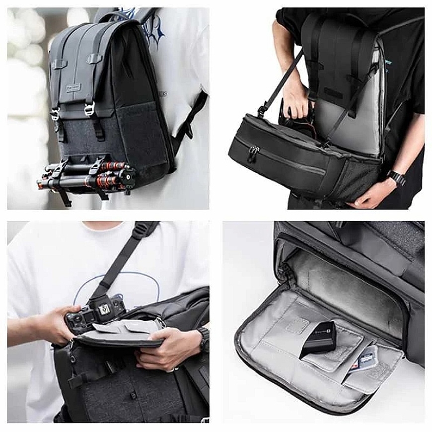 Soma - K&F Concept BETA 20L, Portatīvā datora kabata 15.6", Pelēks – 2