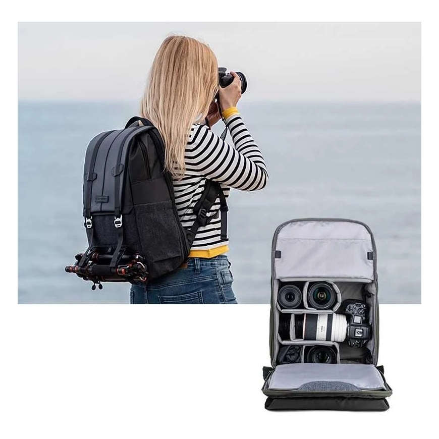 Soma - K&F Concept BETA 20L, Portatīvā datora kabata 15.6", Pelēks – 4
