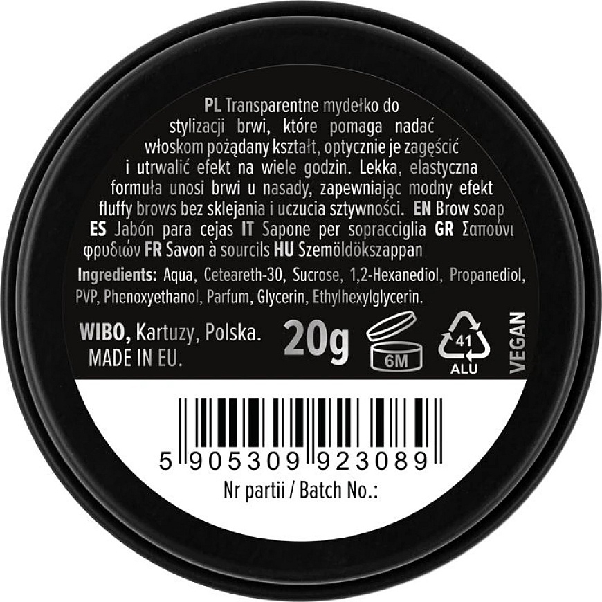 Wibo Feather Lock Brow Soap uzacu modelēšanai 20 g – 3