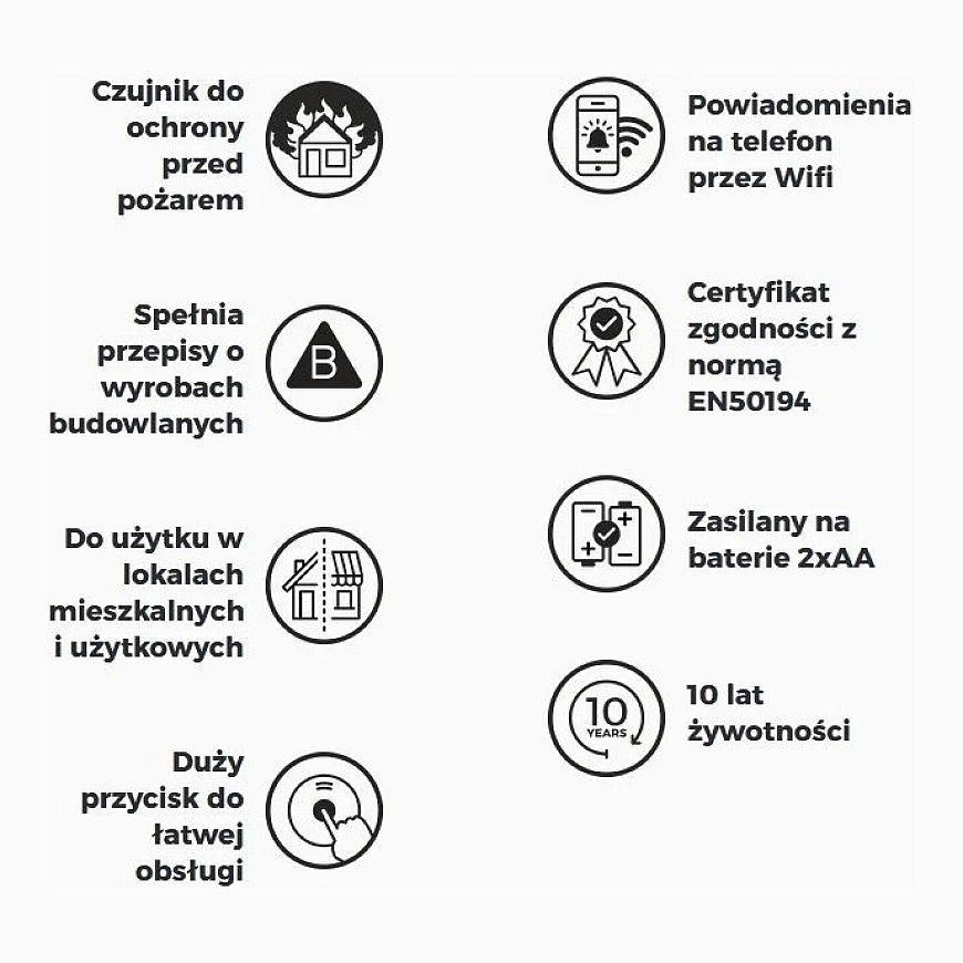 WiFi dūmų detektorius SAFEMI – 3