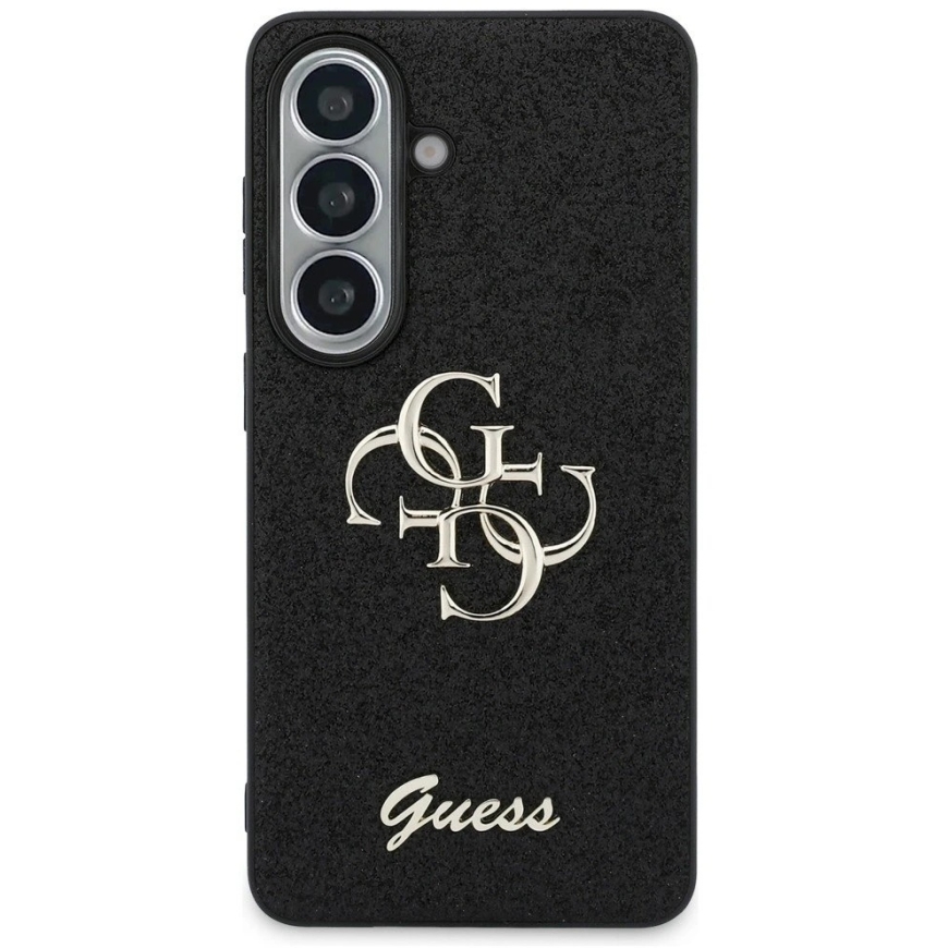 Guess Fixed Glitter Big 4G Metal Logo Case for Samsung Galaxy S26 in Black – 4