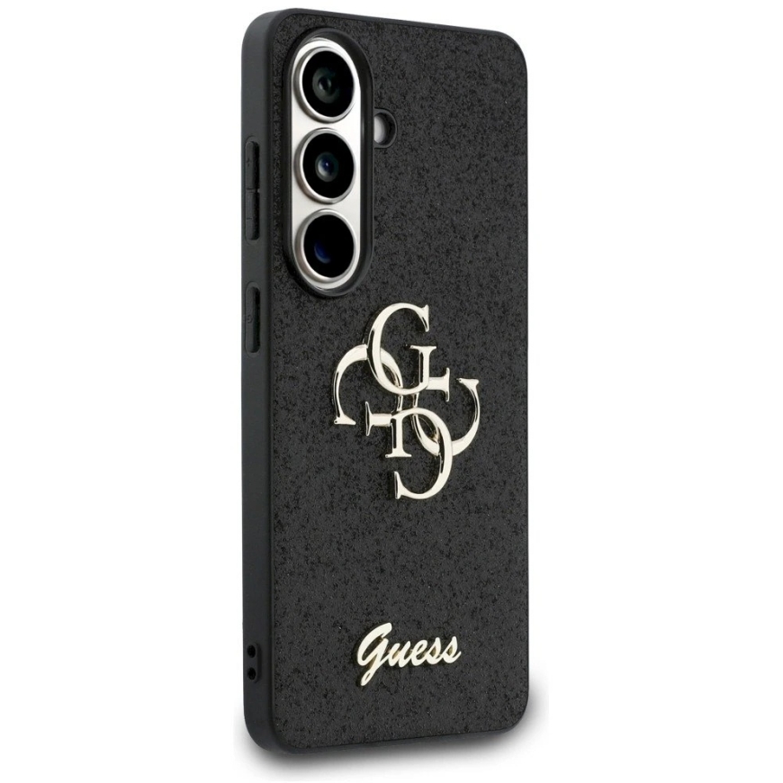 Чехол Guess Fixed Glitter Big 4G с металлическим логотипом для Samsung Galaxy S26 черного цвета – 5