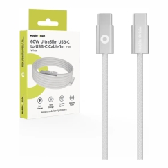 Mobile Origin 60W UltraSlim USB-C to USB-C Cable 1 m CB11 White