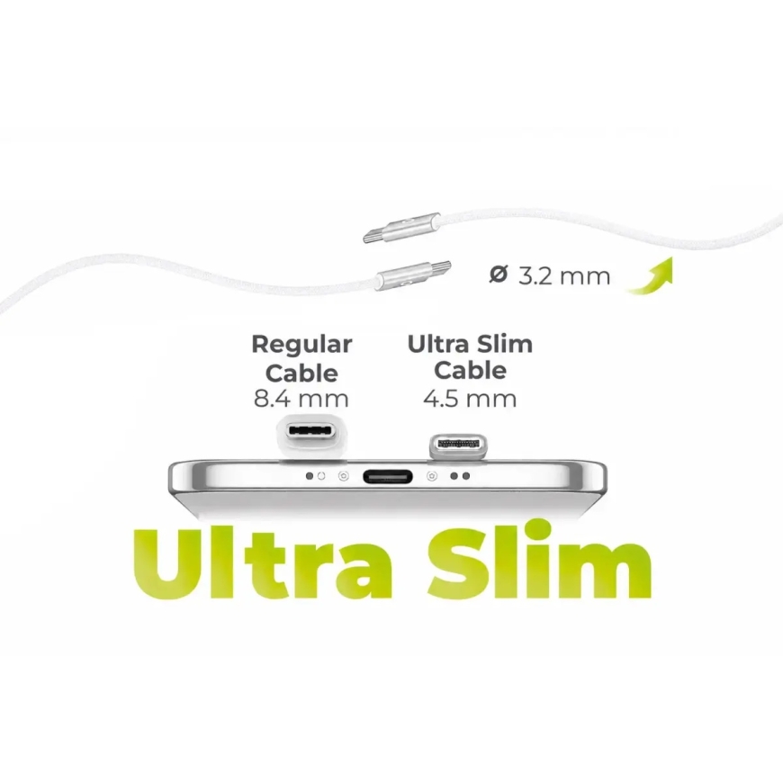 Mobile Origin 60W UltraSlim USB-C kuni USB-C kaabel 1 m CB11 Valge – 2