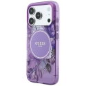 Чехол Guess IML Flowers Pearl Strap MagSafe для iPhone 18 Pro / 17 Pro - Фиолетовый Чехол Guess IML Flowers Pearl Strap MagSafe для iPhone 18 Pro / 17 Pro - Фиолетовый