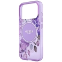 Чехол Guess IML Flowers Pearl Strap MagSafe для iPhone 18 Pro / 17 Pro - Фиолетовый Чехол Guess IML Flowers Pearl Strap MagSafe для iPhone 18 Pro / 17 Pro - Фиолетовый
