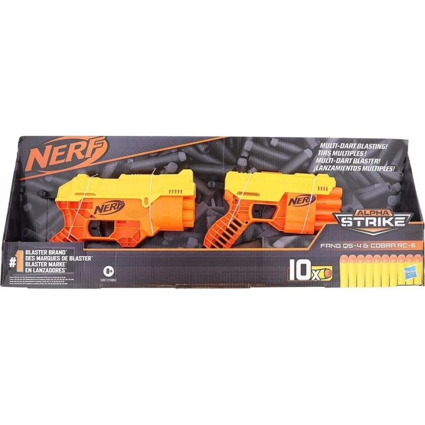 Hasbro NERF ALPHA STRIKE FANG QS-4 ja COBRA RC-6 + 10 noolt HASBRO E8872 – 2