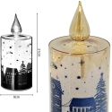 Koopman Dekoratīvā stikla svece silti balta LED 21 cm Koopman Dekoratīvā stikla svece silti balta LED 21 cm