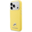Karl Lagerfeld Karl & Choupette Head Pins Saffiano -puhelintasku MagSafe-tuesta iPhone 17 Pro:lle, keltainen