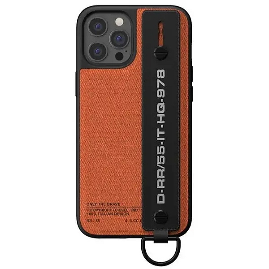 Diesel Handstrap Utility Twilli telefoniümbris iPhone 12 Pro Max must-oranž 44289 – 2