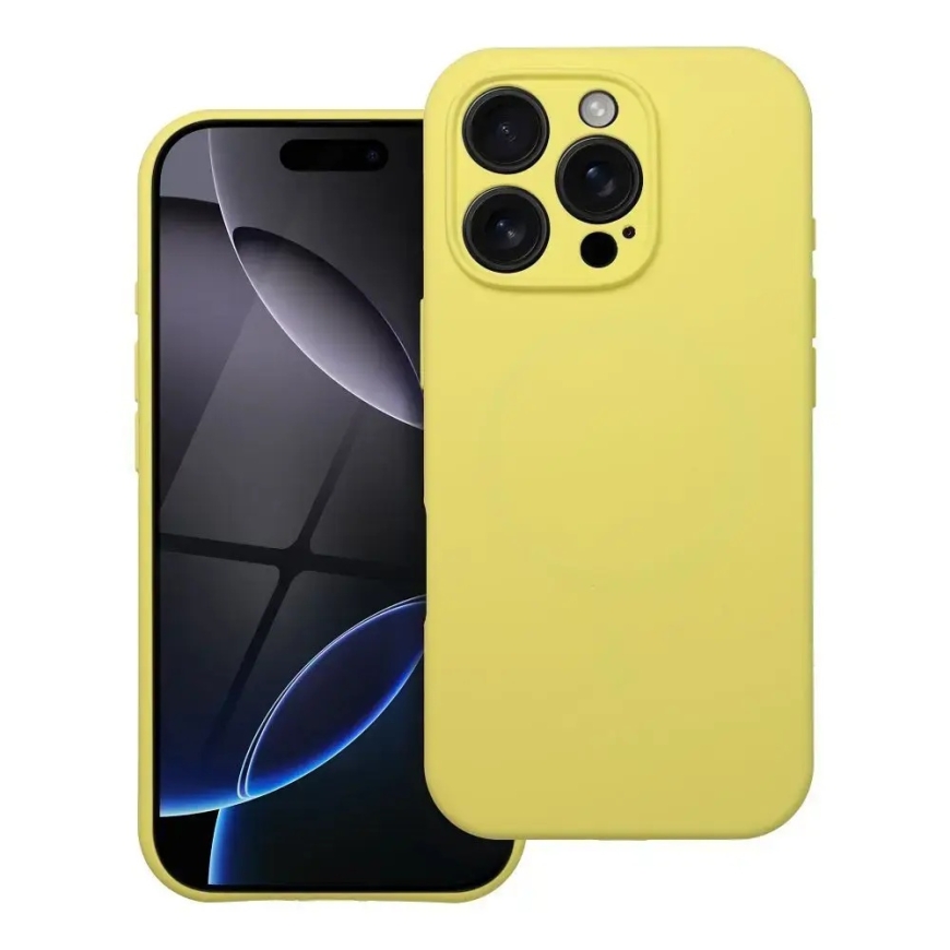 Silicone 2mm phone case with MagSafe support for iPhone 15 Pro Max yellow – 2