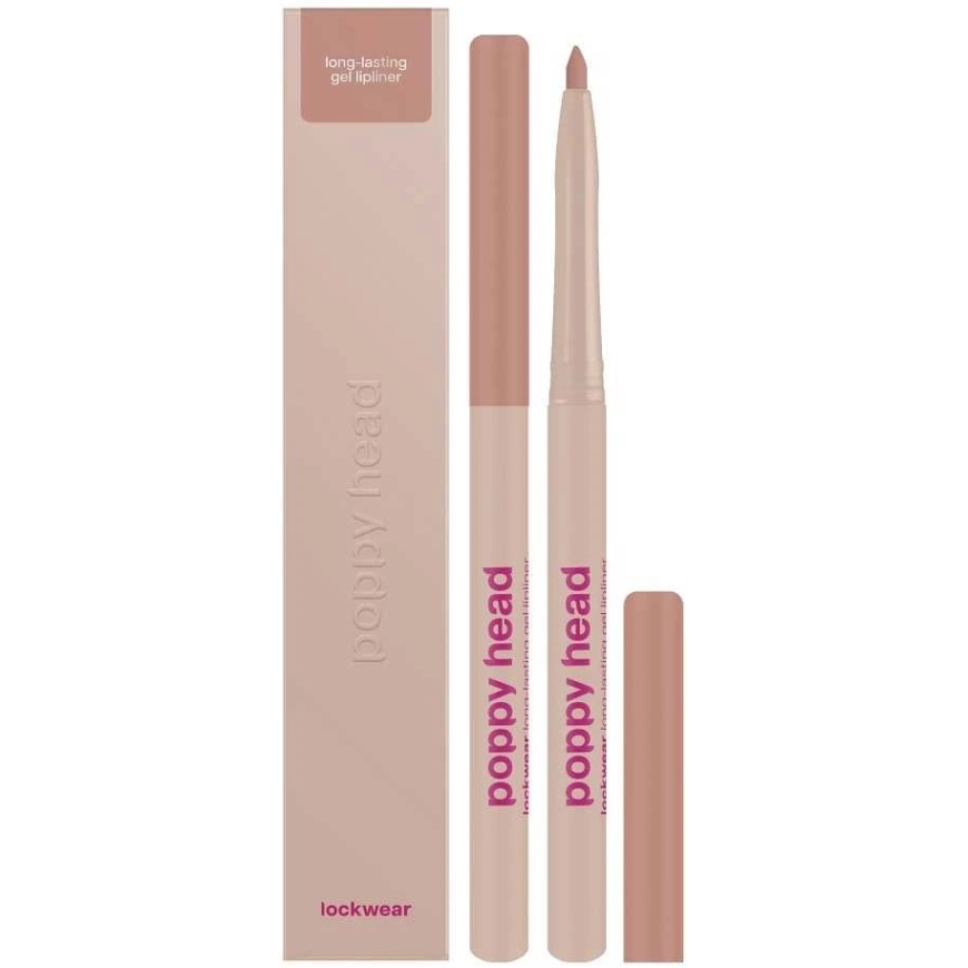 "Poppy Head Lockwear" long-lasting gel lip pencil, 04 "Boldish Mood", 0.6 g