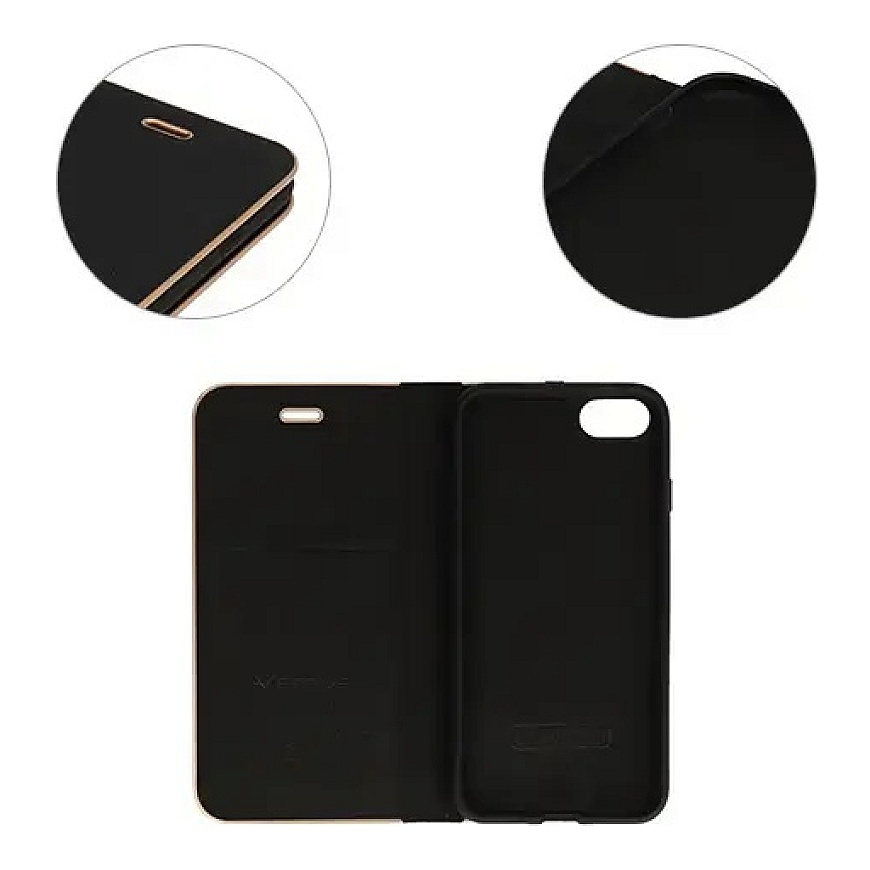 Vennus knygų dėklas su rėmeliu Xiaomi Redmi 10A juodas – 5