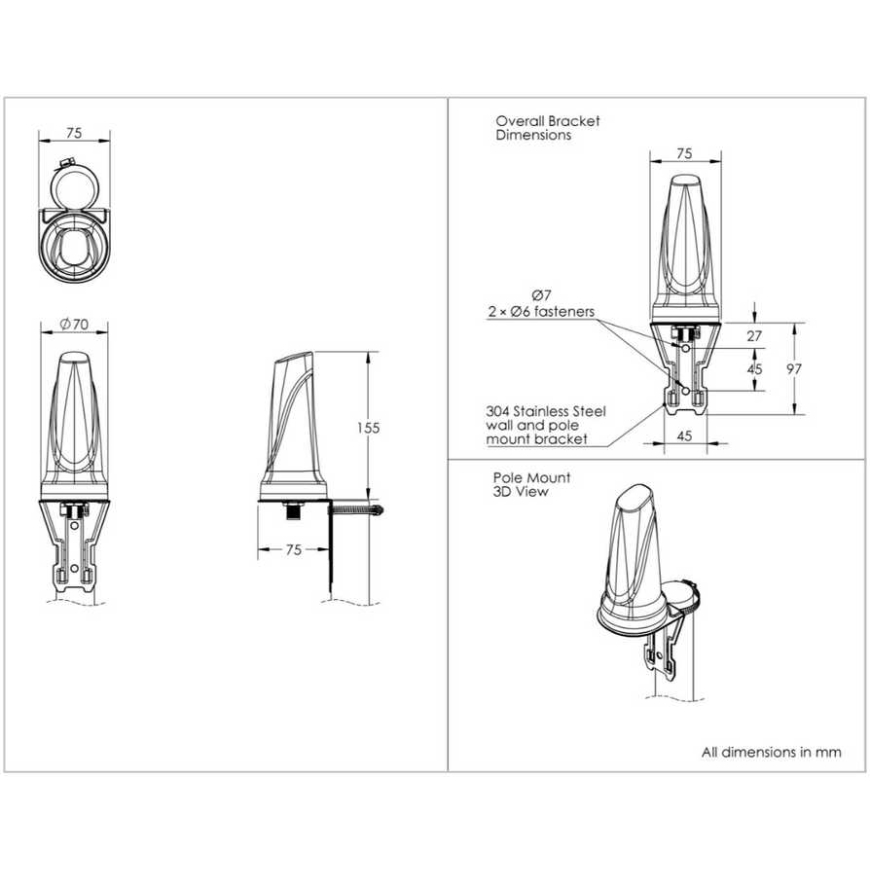 "Wi-Fi Poynting OMNI-706" 2.4 ja 5 GHzantenni – 3