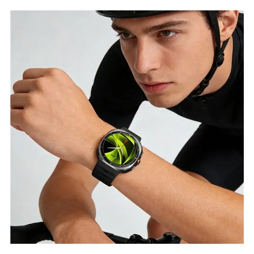 Mobile Origin Easy Strap silikonihihna Galaxy Watch Ultra 47mm musta – 4