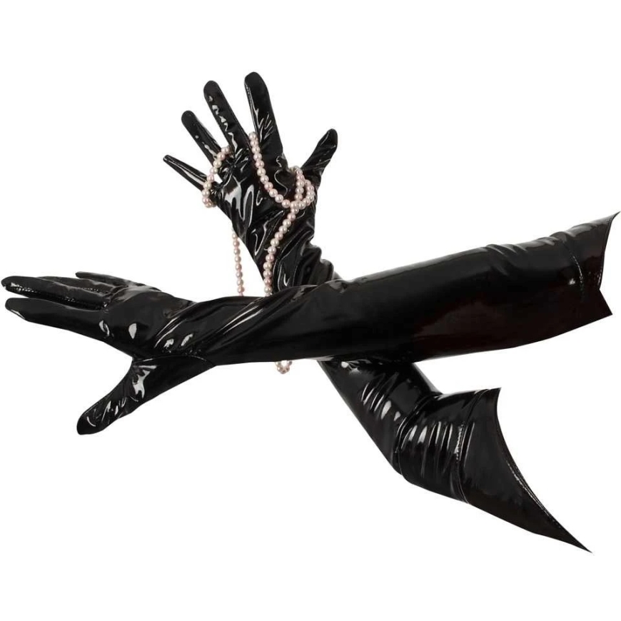 Виниловые перчатки Black Level черные S – 5