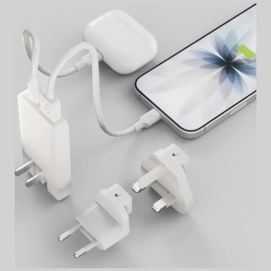 Seinacharger Zens Flat 65W USB-C + USB-A valge – 2