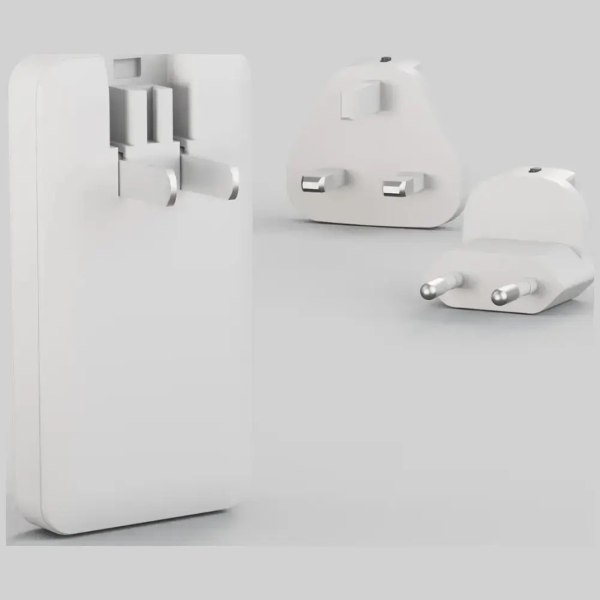Сетевое зарядное устройство Zens Flat 65W USB-C + USB-A белое – 3