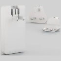 Sieninis įkroviklis Zens Flat 65W USB-C + USB-A baltas Sieninis įkroviklis Zens Flat 65W USB-C + USB-A baltas