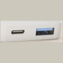 Sienas lādētājs Zens Flat 65W USB-C + USB-A balts Sienas lādētājs Zens Flat 65W USB-C + USB-A balts