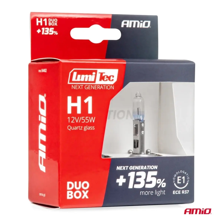 Halogēna spuldzes H1 12V 55W LumiTec NEXT GENERATION +135% DUO AMIO-04402 – 5