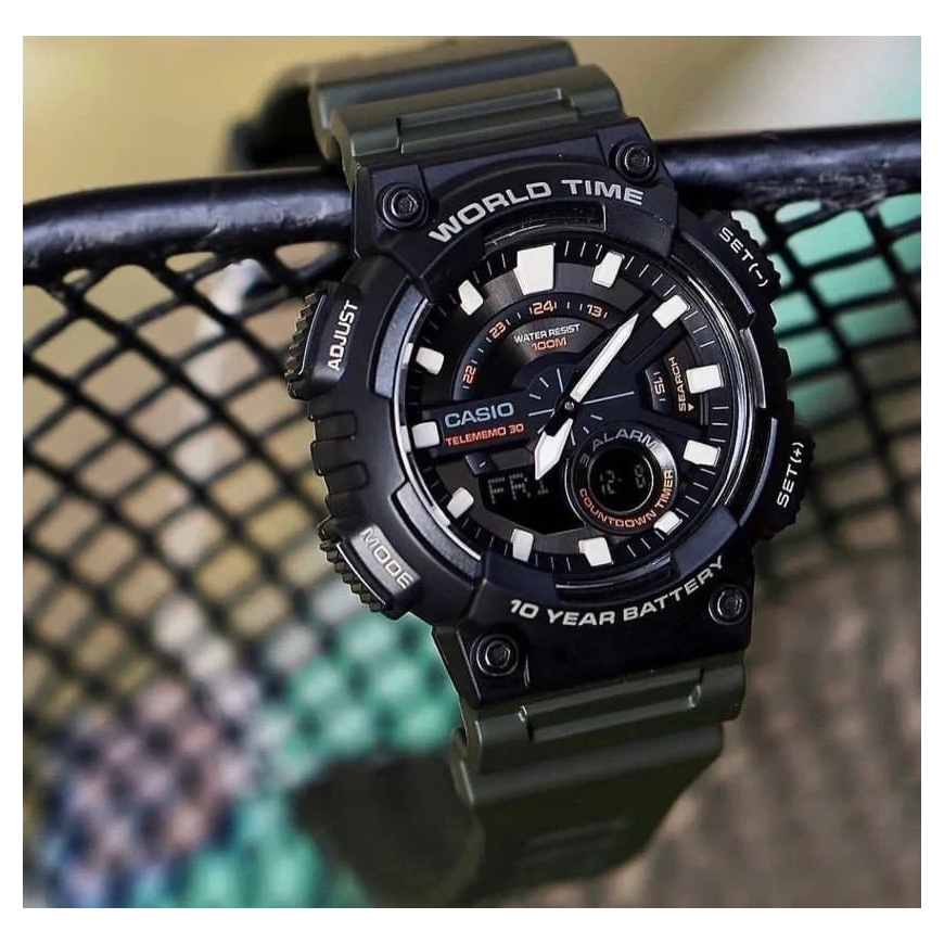 Casio Sport AEQ-110W-3A Pulkstenis + KASTE – 4