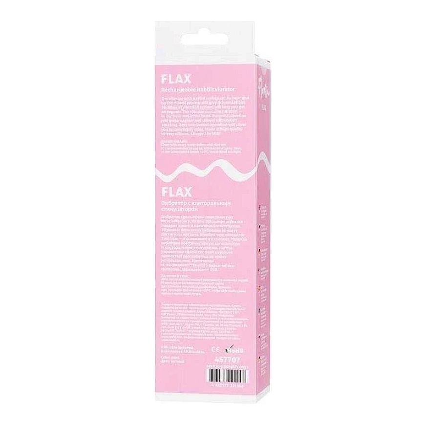 Toyfa Расслабляющий вибратор с клиторной стимуляцией Flovetta Flax, силикон, мятный, 17,5 см – 2